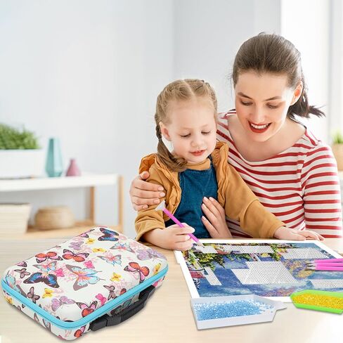Bofoho Diamond Painting Storage Containers, 60 Slots Diamond Painting Accessories and Tools, Portable Diamond Painting Art Shockproof Jars Organizers Jewelry Storage Box in Kuwait