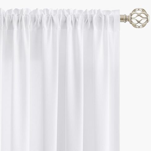 Natural Linen Curtains 216 Inches Long for High Ceiling Living Room Custom Made Rod Pocket Light Filtering Linen Drape Semi Sheer Extra Long Bedroom Curtain 216 Inch Length 1 Panel in Kuwait