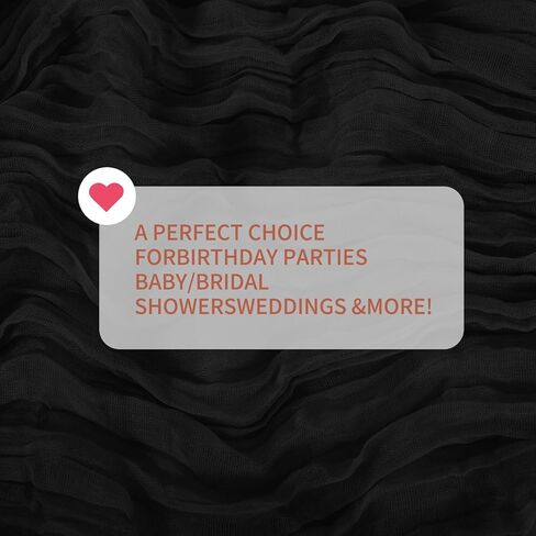 24 عبوة من مفرش طاولة من القماش القطني الأسود مقاس 20 × 70 بوصة، مفرش طاولة من قماش الجبن البوهيمي شبه الشفاف لحفلات الزفاف، وحفلات الزفاف، وأعياد الميلاد، وديكور طاولة الحفلات. in Kuwait