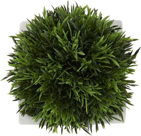 Deco 79 Faux Foliage Artificial Plant with White Ceramic Pot, 7" x 7" x 7", Green in Saudi Arabia