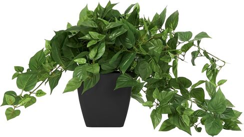 Deco 79 Faux Foliage Artificial Plant with White Ceramic Pot, 7" x 7" x 7", Green in Saudi Arabia