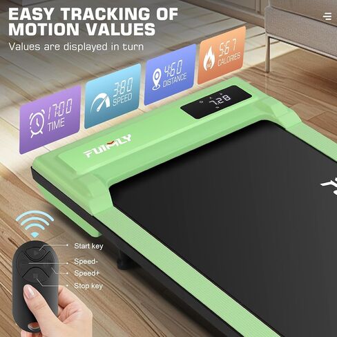 FUNMILY Walking Pad Treadmill 300 lb Capacity Under Desk Treadmill, 2.5hp Portable Treadmills for Home Office Small Running, 2 in 1 Working Walking Jogging Machine with Shock Absorption, LED Display in Saudi Arabia