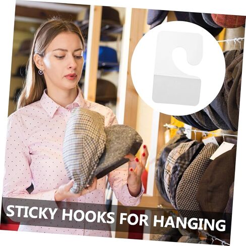 Alipis J Hooks خطاف ثقب الطائرات، شماعات بلاستيكية شديدة التحمل، شماعات بلاستيكية شفافة، ملصق عرض لوح ربط، خطافات تعليق بلاستيكية لاصقة، 200 قطعة in Saudi Arabia