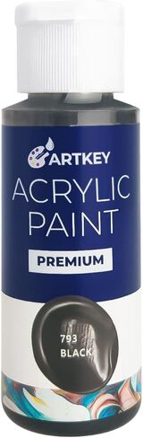 مجموعة طلاء أكريليك Artkey - 24 لونًا 2oz/59ml مجموعة طلاء أكريليك للفنانين المحترفين للقماش والجلد الصخري وبيضة عيد الفصح والخشب والسيراميك والزجاج لوحة فنية حرفية in Kuwait
