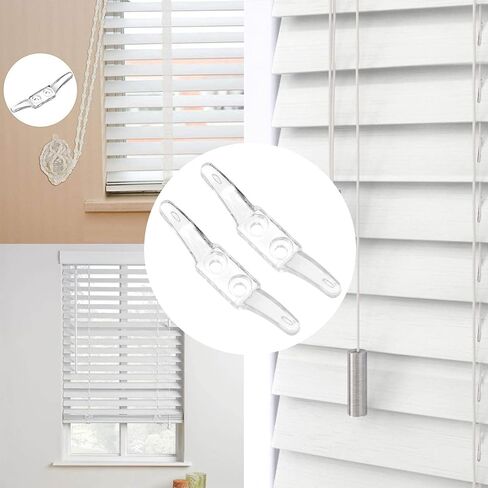 20 PCS Blind Cord Cleat Safety Rope Cleats Plastic Window Cord Cleat Plastic Transparent Blind Accessories Hooks Cord Cleats Drapery Hardware in Saudi Arabia