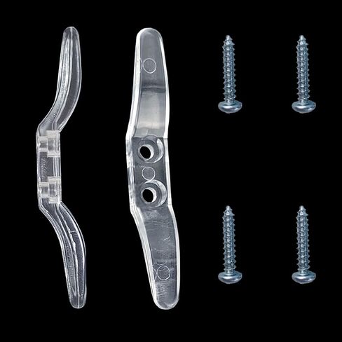 20 PCS Blind Cord Cleat Safety Rope Cleats Plastic Window Cord Cleat Plastic Transparent Blind Accessories Hooks Cord Cleats Drapery Hardware in Saudi Arabia
