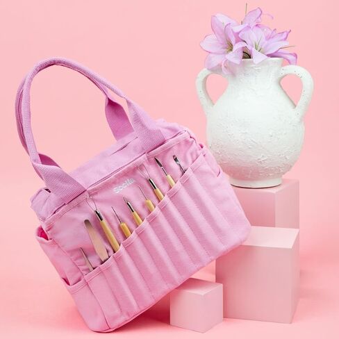 Soolla Studio Bag: Washable Art Supply & Pottery Tool Organizer, 30 Pockets, 10 Colors, Canvas Tote, Adults, Students, Kids (Creamsicle Crush Orange) in Kuwait