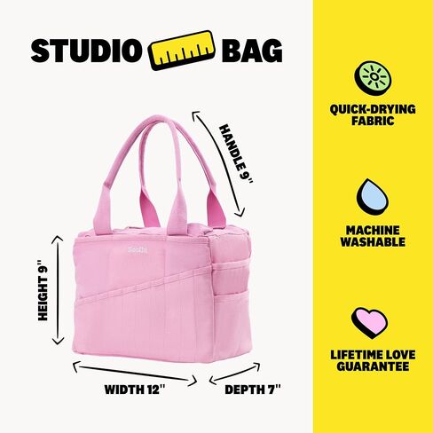 Soolla Studio Bag: Washable Art Supply & Pottery Tool Organizer, 30 Pockets, 10 Colors, Canvas Tote, Adults, Students, Kids (Creamsicle Crush Orange) in Kuwait