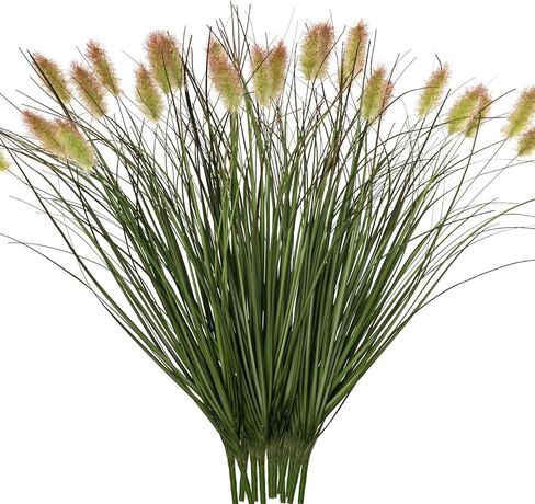 Artificial Grass,Fake Grass Artificial Shrubs Wheat Grass Greenery,Fake Grass Decor Artificial Plants Ornamental Grass Outdoor Fake Grass Green Leaves for Decoration(24PCS) in Saudi Arabia