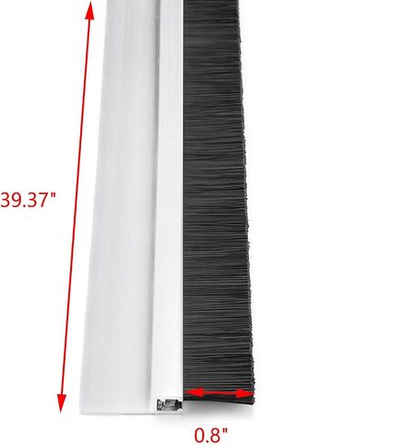 Door Sweep 39.37 inch x 5.83 inch, Door Bottom Sweep with H-Shape Aluminum Alloy Base, 4.7 inch Nylon Brush Insert Door Sweeps for Exterior Doors in Saudi Arabia