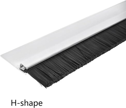 Door Sweep 39.37 inch x 5.83 inch, Door Bottom Sweep with H-Shape Aluminum Alloy Base, 4.7 inch Nylon Brush Insert Door Sweeps for Exterior Doors in Saudi Arabia