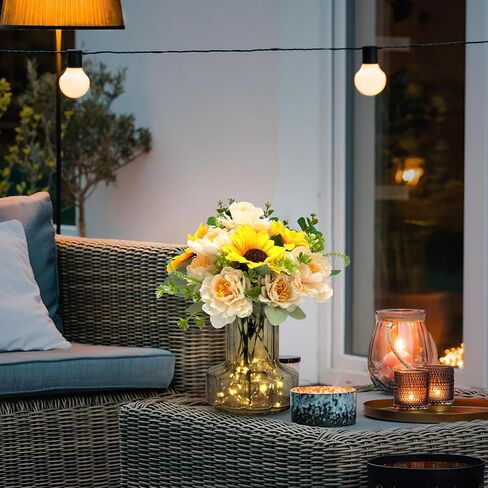 Artificial Sunflower Bouquets, 2 Bunches Fake Flowers with Sunflowers and White Peonies for Home Wedding Summer Decor, Arrangement Table Centerpieces Indoor, DIY Garden Outdoor Art DéCor in Saudi Arabia