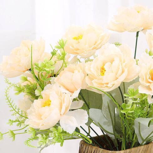 Artificial Sunflower Bouquets, 2 Bunches Fake Flowers with Sunflowers and White Peonies for Home Wedding Summer Decor, Arrangement Table Centerpieces Indoor, DIY Garden Outdoor Art DéCor in Saudi Arabia