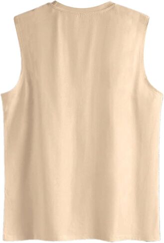 Men's Summer Tank Top Letter Graphic Round Neck Sleeveless Tank Top Workout Gym Tops Streetwear in Saudi Arabia