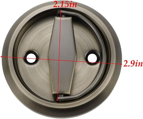 1 Set Recessed Flush Lock for Cabinet 201 Stainless Steel Round Sliding Door Pull Hidden Privacy Locker Knobs Handles (Bronze) in Saudi Arabia