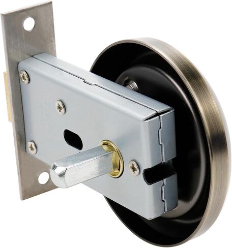 1 Set Recessed Flush Lock for Cabinet 201 Stainless Steel Round Sliding Door Pull Hidden Privacy Locker Knobs Handles (Bronze) in Saudi Arabia