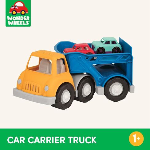 Battat- Wonder Wheels- Toy Carrier Truck & 2 Toy Cars – Toy Truck Playset For Kids, Toddlers – Pretend Play- Recyclable Materials – 1year + in Saudi Arabia