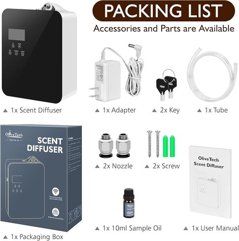Smart WiFi Scent Air Machine for Home, Hotel Collection Diffuser, Cold Air Waterless Technology HVAC Scent Diffusers for Living Room, Office, Cover Up to 2000 Sq. Ft. in Saudi Arabia