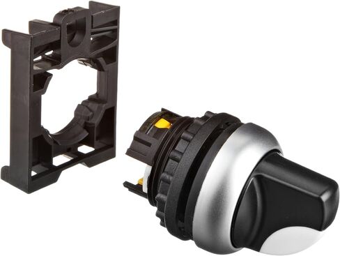 مفتاح محدد Eaton M22-WK3، 3 أوضاع، نمط مشغل الرافعة، عمل إيقاف التشغيل، لون الإطار الفضي، نصف قطر دوران 45 درجة in Saudi Arabia