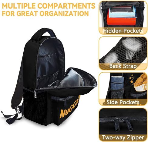 Chicken Nugget Backpack with Lunch Box for Girls, Set of 3 School Backpacks Matching Combo, Funny Gold Bookbag and Pencil Case Bundle in Kuwait