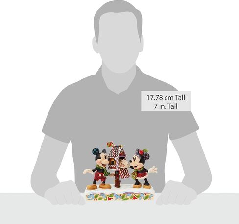 مجموعة Enesco Disney Traditions من تصميم Jim Shore Mickey وMinnie Mouse Letters to Santa تمثال - تمثال من الراتنج الحجري مطلي يدويًا مصنوع يدويًا لعيد الميلاد من Disney تمثال ديكور منزلي، 7 بوصات in Saudi Arabia