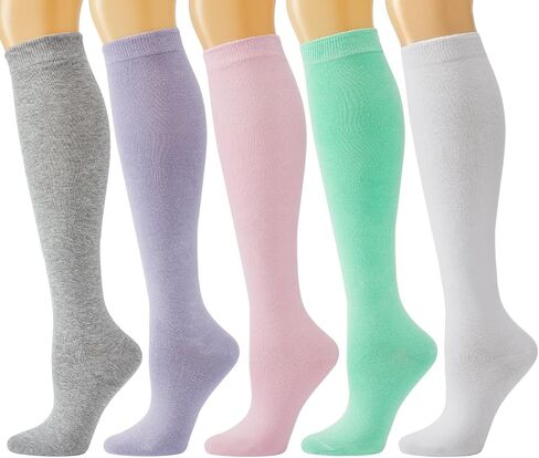 J-BOX Women's Cotton Knee High Socks Outdoor Sport Athletic Socks(3/5 pairs) in Saudi Arabia