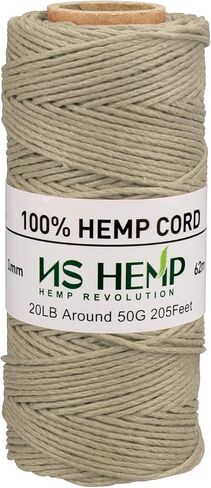 [NS HEMP] خيط حرفي من سلك القنب بنسبة 100%، سلك مكرامية 1 مم 205 قدم، خيط من خيوط القنب لصنع المجوهرات (006 لافندر) in Kuwait