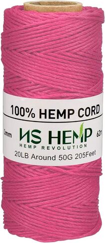 [NS HEMP] خيط حرفي من سلك القنب بنسبة 100%، سلك مكرامية 1 مم 205 قدم، خيط من خيوط القنب لصنع المجوهرات (006 لافندر) in Kuwait