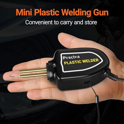 Preciva 100W Plastic Welder, Portable Plastic Welding Kit with 200Pcs Welder Staples and Pliers, Hot Stapler Plastic Repair Kit for Car Bumper Crack Kayak and Most Plastic Product Repair in Kuwait
