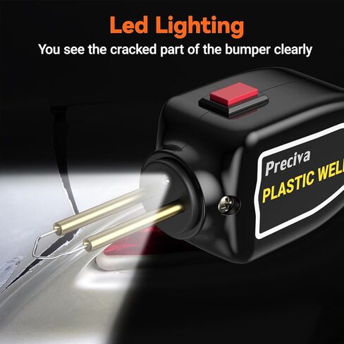 Preciva 100W Plastic Welder, Portable Plastic Welding Kit with 200Pcs Welder Staples and Pliers, Hot Stapler Plastic Repair Kit for Car Bumper Crack Kayak and Most Plastic Product Repair in Kuwait