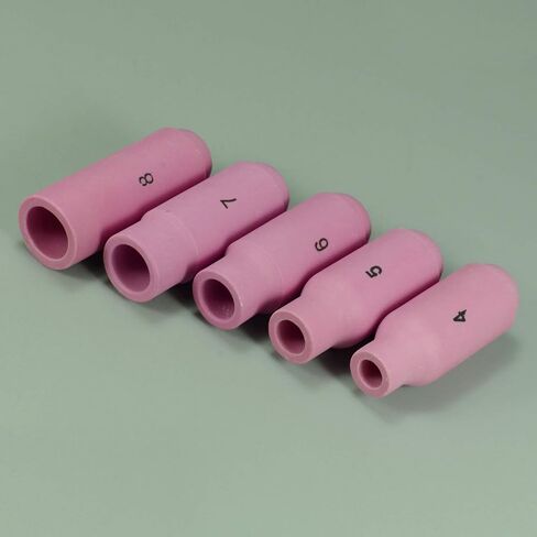 RIVERWELD TIG ألومينا فوهات كوب درع السيراميك 10N50 #4 10N49 #5 10N48 #6 10N47 #7 10N46 #8 Fit DB PTA SR WP 17 18 26 TIG شعلة لحام 10 قطعة in Kuwait