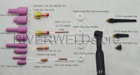RIVERWELD TIG ألومينا فوهات كوب درع السيراميك 10N50 #4 10N49 #5 10N48 #6 10N47 #7 10N46 #8 Fit DB PTA SR WP 17 18 26 TIG شعلة لحام 10 قطعة in Kuwait