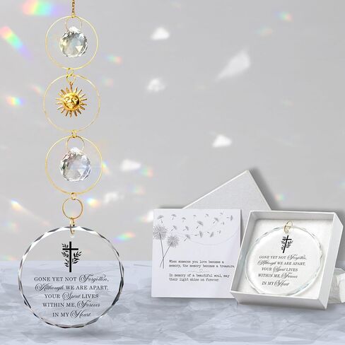 Memorial Gifts for Loss of Loved One, Crystal Memorial Suncatcher, Unique Sympathy Gifts for Loss of Dad, Condolence Bereavement Gift Ideas, Grief Gifts for Women, Sorry for Your Loss Gifts in Saudi Arabia