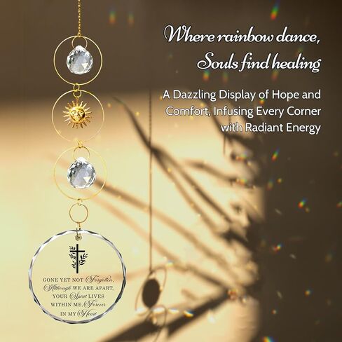 Memorial Gifts for Loss of Loved One, Crystal Memorial Suncatcher, Unique Sympathy Gifts for Loss of Dad, Condolence Bereavement Gift Ideas, Grief Gifts for Women, Sorry for Your Loss Gifts in Saudi Arabia