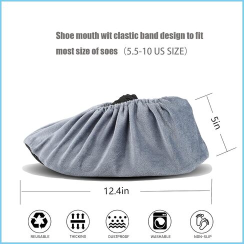 10Pairs Reusable Non Slip Shoe Covers, Premium Soft Washable Thickened Boot Shoe Covers for Household, Office, Laboratory，one size 10 Colors in Saudi Arabia