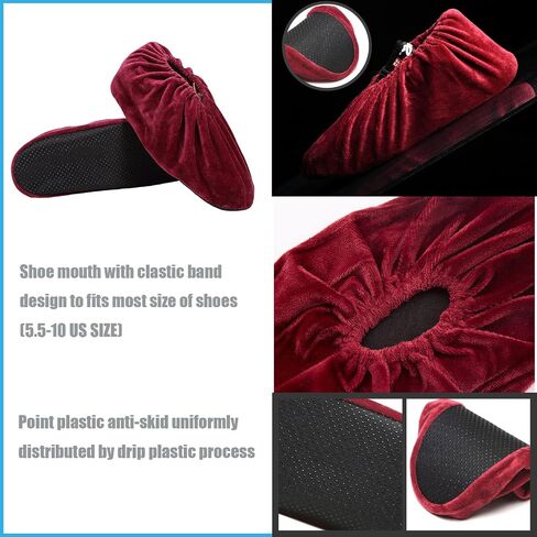 10Pairs Reusable Non Slip Shoe Covers, Premium Soft Washable Thickened Boot Shoe Covers for Household, Office, Laboratory，one size 10 Colors in Saudi Arabia