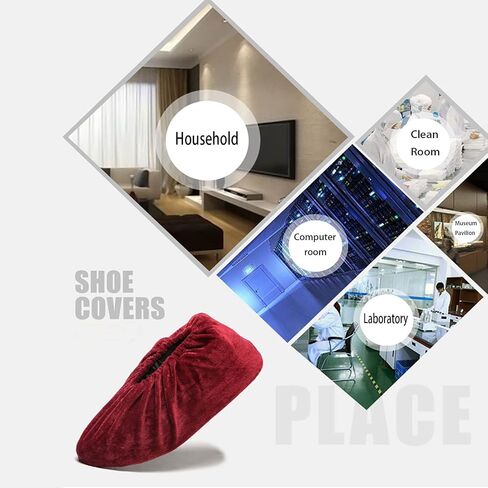 10Pairs Reusable Non Slip Shoe Covers, Premium Soft Washable Thickened Boot Shoe Covers for Household, Office, Laboratory，one size 10 Colors in Saudi Arabia