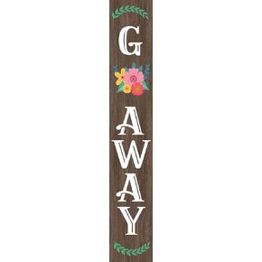 TYmall Funny Vertical Welocme Sign Rustic Go Away Porch Sign Farmhouse Wooden Welcome Sign For Front Door Outdoor Indoor Decor 8X48Inch in Kuwait