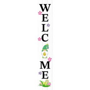 TYmall Funny Vertical Welocme Sign Rustic Go Away Porch Sign Farmhouse Wooden Welcome Sign For Front Door Outdoor Indoor Decor 8X48Inch
