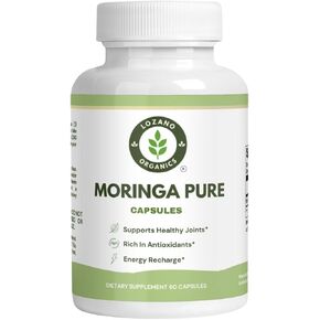 Moringa Powder Capsules - 800mg of Pure Nutrient-Rich Moringa Powder - A Natural Green Antioxidant Superfood - Supports Energy, Skin Health, Gut Health+ - w/Essential Vitamins & Amino Acids