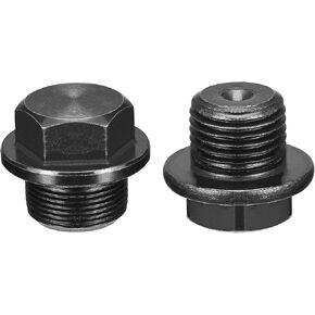 uxcell Outer Hex Head Socket Pipe Fitting Plug M22x1.5 Male Thread Carbon Steel 2Pcs for Terminate Pipe Ends