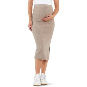 تنورة "داني" متوسطة الطول من Ripe Maternity مع فتحة جانبية بمقاس لاتيه كبير