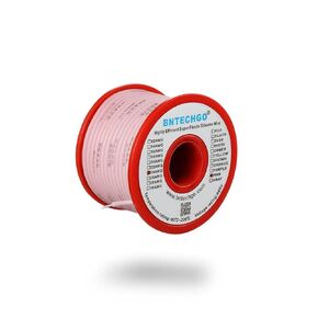 BNTECHGO 24 Gauge Silicone Wire Spool Red and Black Each 25ft 2 Separate Wires Flexible 24 AWG Stranded Tinned Copper Wire