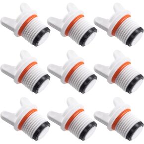 20 Pack 3/4" PT Plug, Male Thread PPR Pipe Plugs Fitting End Caps Connector Garden Irrigation Tubing Stopper Drain Plug Compatible with RV Irrigation Water Supply Lines