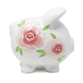 Child to Cherish Ceramic Piggy Bank for Girls, Butterfly