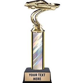 9.5" Mustang Car Trophies - Mustang Car Silver Trophy Awards Prime