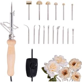 YUCHENGTECH Fabric Flower Making Tools with 17 Heads Electric Fabric Flower Maker Artificial Flower Ironing Machine US Plug 110V