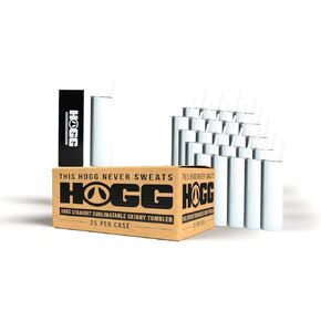 Hogg 30oz Sublimatable Duo Skinny Tumbler Case (25 Pack) DIY, Customizable, Add Logo, Vinyl, Alcohol Ink, or Glitter & Epoxy To Any Cup. Bulk/Wholesale Sublimation Tumblers