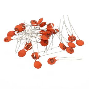 PATIKIL 10nf 50V Ceramic Disc Capacitor, 25 Pcs Ceramic Chip Capacitor Assortment Kit for Power Circuits Industrial Equipment,Brown Red