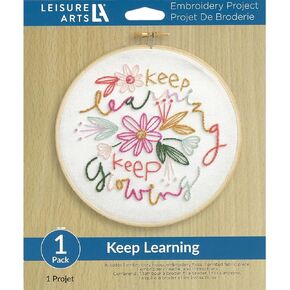 Leisure Arts Embroidery Kit 8" Blue Mandala- Embroidery Kit for Beginners - for Adults - Cross Stitch Kits Cross Stitch Kits Beginners Patterns
